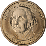 2007-D Presidential Dollar - Washington - Missing Edge Lettering