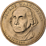 2007-D Washington Presidential Dollar - Missing Edge Lettering