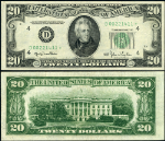 FR. 2059 D* $20 1950 Federal Reserve Note Cleveland D-* Block XF Star