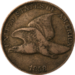 1858 Large Letters Flying Eagle Cent
