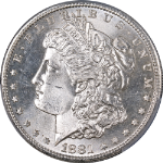 1881-S Morgan Silver Dollar PCGS MS66 Blazing White Gem Superb Eye Appeal