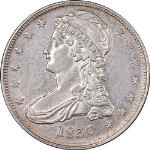 1837 Reeded Edge Bust Half Dollar AU/BU Details Nice Eye Appeal Strong Strike