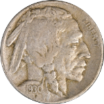 1930-P Buffalo Nickel Doubled Die Reverse DDR-002 VG/F Details Nice Eye Appeal