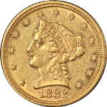 1882 Liberty Gold $2.50 Nice AU/BU Nice Eye Appeal Strong Strike