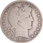 1909-S Barber Half Dollar