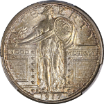 1917-S Type 1 Standing Liberty Quarter PCGS MS64 FH Superb Eye Appeal