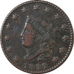 1822 Large Cent Nice VF/XF N.11 R.3 Great Eye Appeal Nice Strike