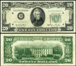 FR. 2059 D* $20 1950 Federal Reserve Note Cleveland D-* Block XF Star