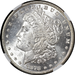 1878-P 7TF Rev 78 Morgan Silver Dollar NGC MS62 Blast White Superb Eye Appeal