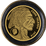 2019 Cook Islands $5 Buffalo Gold Tribute Coin - 200 MG Pure .999 - Sealed