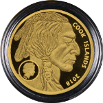2018 Cook Islands $5 Buffalo Gold Tribute Coin - 200 MG Pure .999