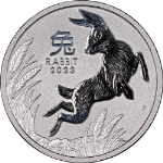 2023 Australia 1 oz Platinum Lunar Rabbit BU - Series III - STOCK