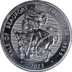 2023 Great Britain 2 oz Silver Tudor Beasts - Yale of Beaufort BU - STOCK