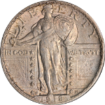 1918-D Standing Liberty Quarter Choice AU Great Eye Appeal Nice Strike
