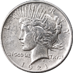 1921 Peace Dollar Nice BU+ Superb Eye Appeal Fantastic Luster