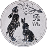 2023 Australia 1 oz Silver Lunar Rabbit BU - Series III - OGP - STOCK