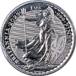 2023 Great Britain 1 oz Silver Britannia QUEEN BU - STOCK