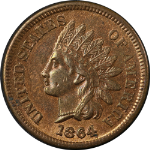 1864 &#39;L&#39; Indian Cent Nice BU+ Nice Eye Appeal Strong Strike