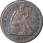 1865 Seated Liberty Dollar Civil War Date Nice PR Great Eye Appeal Strong Strike