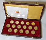 1992 XXV Olympics Barcelona Gold Medal Set - 16 Coins .917 Fine 8.5gr - 4ozs AGW