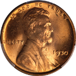 1930-P Lincoln Cent PCGS MS65 RD Full Red Gem Superb Eye Appeal