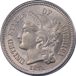 1871 Three (3) Cent Nickel PCGS MS64 Great Eye Appeal Strong Strike