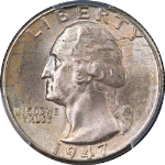 1947-D Washington Quarter PCGS MS66 Superb Eye Appeal Strong Strike