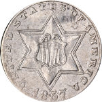 1857 Three (3) Cent Silver