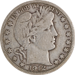 1912-S Barber Half Dollar