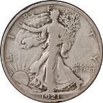 1921-P Walking Liberty Half Nice F Key Date Nice Eye Appeal Strong Strike