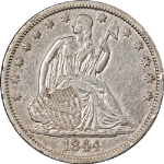 1844-O Seated Half Dollar &#39;Doubled Date&#39;  XF/AU Details Key Date Nice Eye Appeal