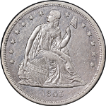 1843 Seated Liberty Dollar Nice AU/BU Details Nice Eye Appeal Nice Strike