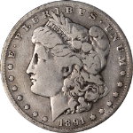 1891-O Morgan Silver Dollar - VAM - &#39;E&#39; On Reverse
