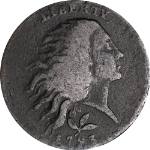 1793 Large Cent Wreath, Vine &amp; Bars Edge Nice VG Key Date S.6 R.3 Nice Strike