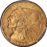 1925-D Indian Gold $2.50 PCGS MS65 Superb Eye Appeal Strong Strike