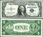 FR. 1613 N* $1 1935-D Silver Certificate *-B Block Narrow Choice CU Star