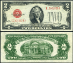 FR. 1508 $2 1928-G Legal Tender E-A Block AU+