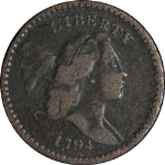 1794 Half Cent &#39;High-Relief Head&#39; Nice VF C-9 R.2 Nice Eye Appeal Nice Strike