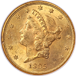 1895-S Liberty Gold $20 NGC MS63 Great Eye Appeal Strong Strike