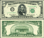 FR. 1966 G $5 1950-E Federal Reserve Note Chicago G-E Block AU