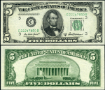 FR. 1963 C $5 1950-B Federal Reserve Note Philadelphia C-B Block Gem CU