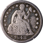 1848-P Seated Liberty Dime