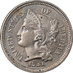 1881 Three (3) Cent Nickel Proof Nice PR Nice Eye Appeal Strong Strike