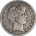 1901-S Barber Half Dollar Nice F/VF Nice Eye Appeal Nice Strike