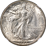 1947-D Walking Liberty Half NGC MS64 Great Eye Appeal Strong Strike