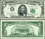 FR. 1968 D $5 1963-A Federal Reserve Note Cleveland D-A Block Gem CU