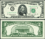 FR. 1968 D $5 1963-A Federal Reserve Note Cleveland D-A Block Choice CU