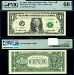 FR. 1933 D* $1 2006 Federal Reserve Note Cleveland D-* Block Gem PMG CU66 EPQ Star