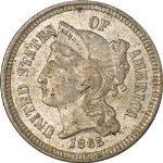 1865 Three (3) Cent Nickel