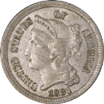 1881 Three (3) Cent Nickel